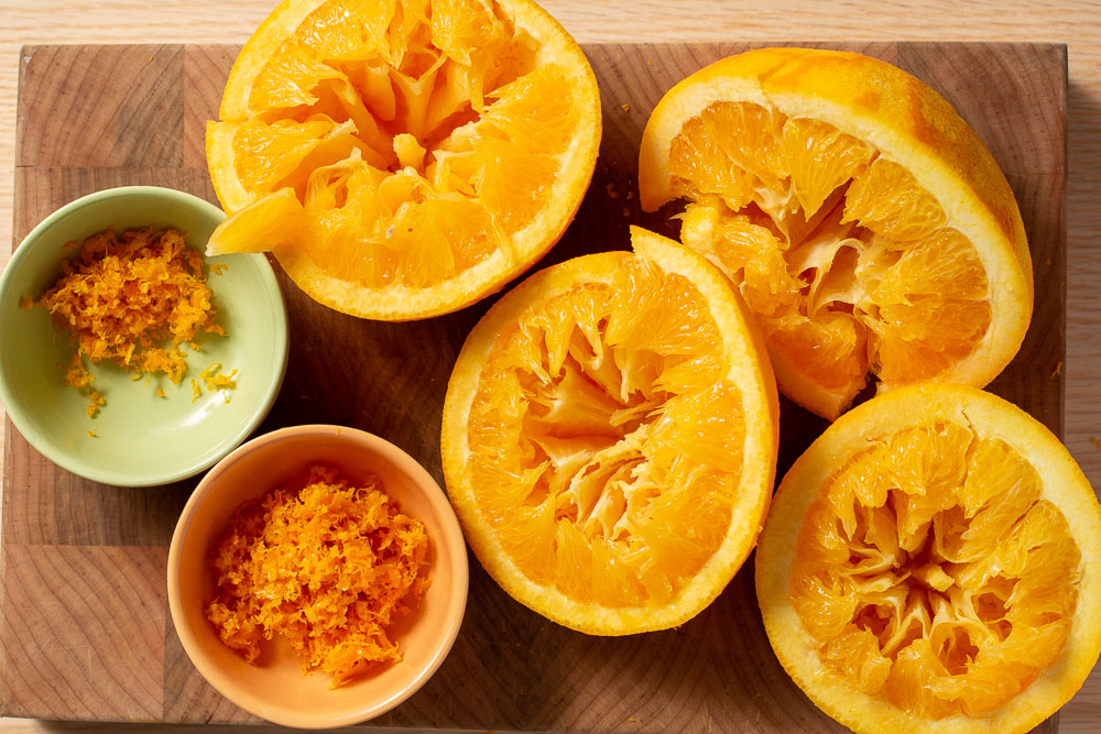 oranges and orange zest